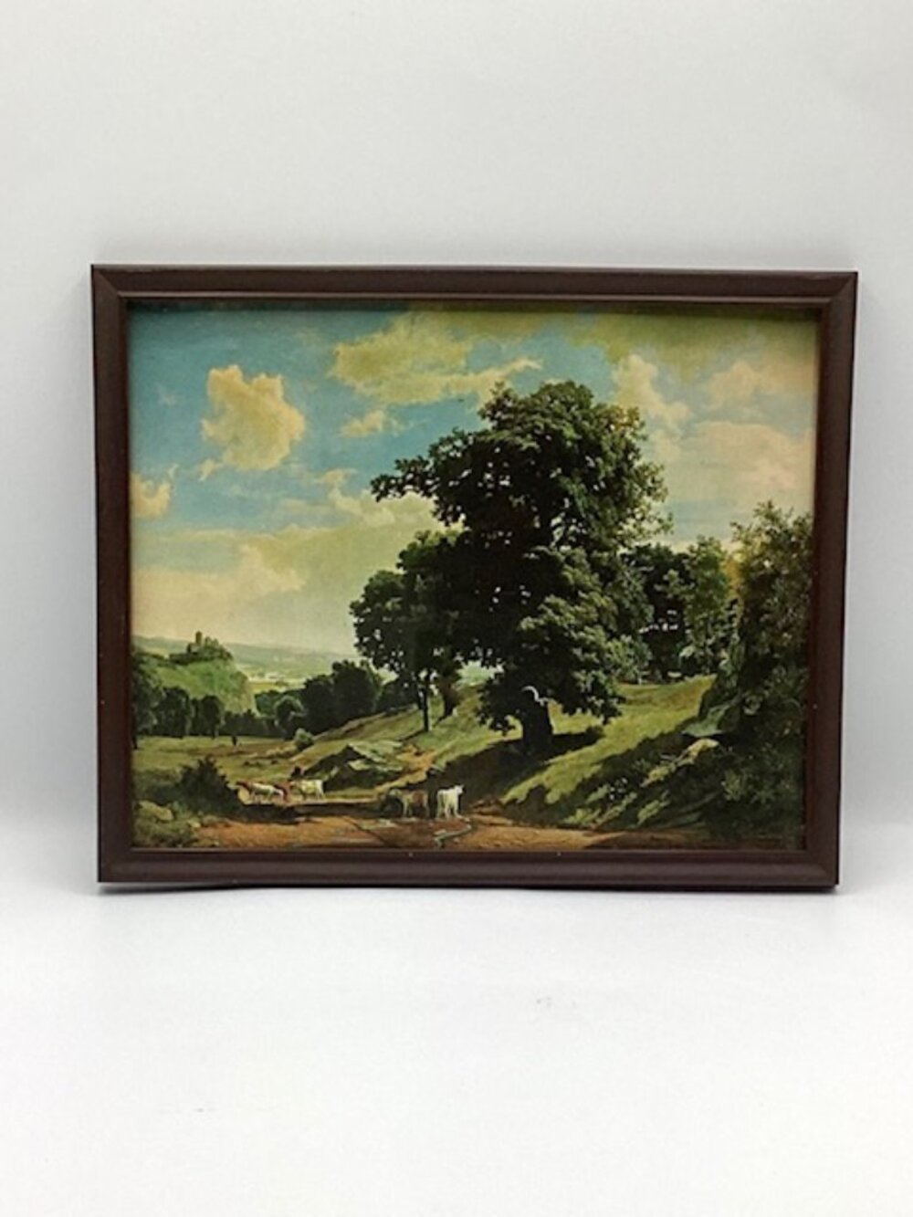 Framed Wall Art Lithograph Vintage Pastorl Scene 8x10 by Albert Bierstadt